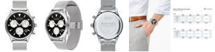 Movado Men's Swiss Chronograph Heritage Stainless Steel Mesh Bracelet Watch 43mm